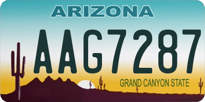 AZ license plate AAG7287