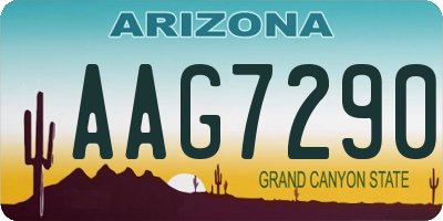 AZ license plate AAG7290