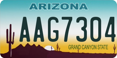 AZ license plate AAG7304