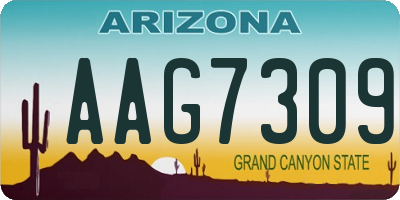 AZ license plate AAG7309