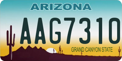 AZ license plate AAG7310