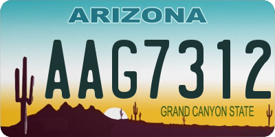 AZ license plate AAG7312