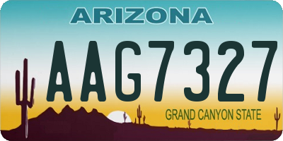AZ license plate AAG7327
