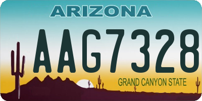 AZ license plate AAG7328