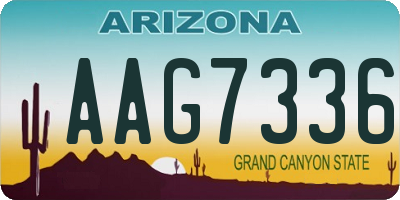 AZ license plate AAG7336
