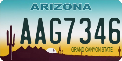 AZ license plate AAG7346