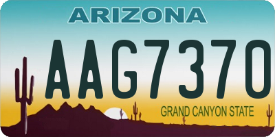 AZ license plate AAG7370
