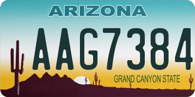 AZ license plate AAG7384