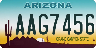 AZ license plate AAG7456