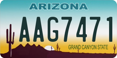 AZ license plate AAG7471