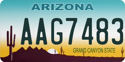 AZ license plate AAG7483