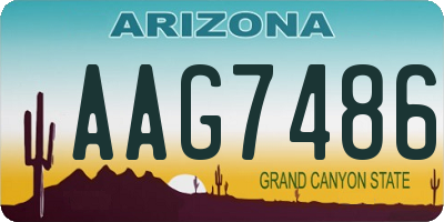 AZ license plate AAG7486