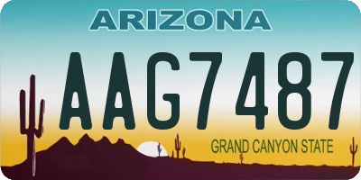AZ license plate AAG7487