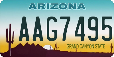 AZ license plate AAG7495