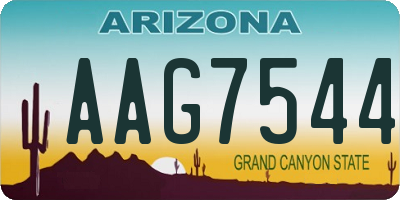 AZ license plate AAG7544
