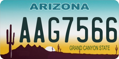 AZ license plate AAG7566