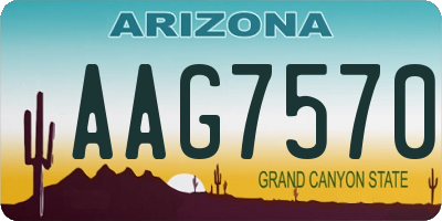 AZ license plate AAG7570