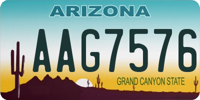 AZ license plate AAG7576