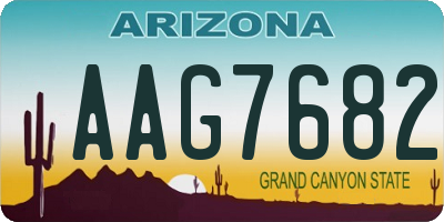 AZ license plate AAG7682