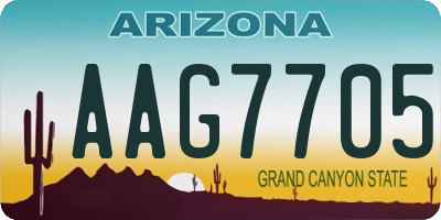AZ license plate AAG7705