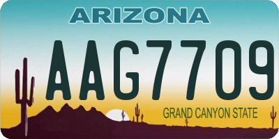 AZ license plate AAG7709