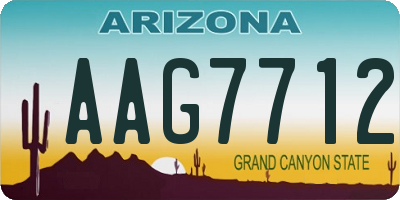 AZ license plate AAG7712