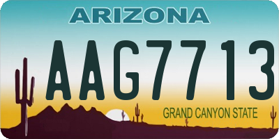 AZ license plate AAG7713