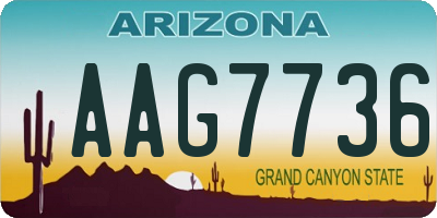 AZ license plate AAG7736