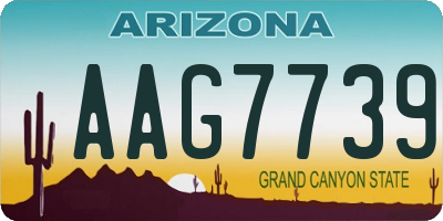 AZ license plate AAG7739