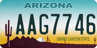 AZ license plate AAG7746