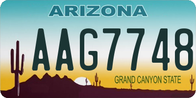 AZ license plate AAG7748
