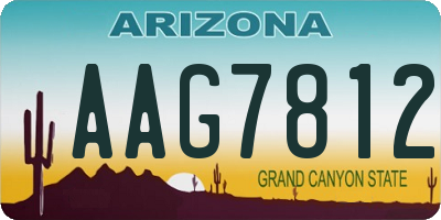 AZ license plate AAG7812