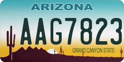 AZ license plate AAG7823