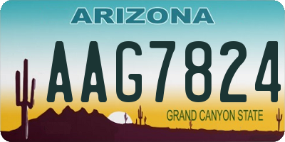 AZ license plate AAG7824