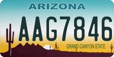 AZ license plate AAG7846