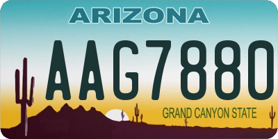 AZ license plate AAG7880