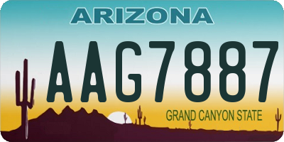AZ license plate AAG7887