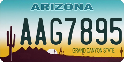 AZ license plate AAG7895