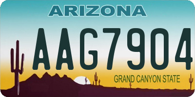 AZ license plate AAG7904