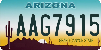 AZ license plate AAG7915