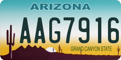 AZ license plate AAG7916