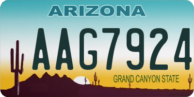 AZ license plate AAG7924