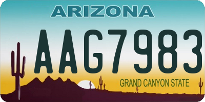 AZ license plate AAG7983