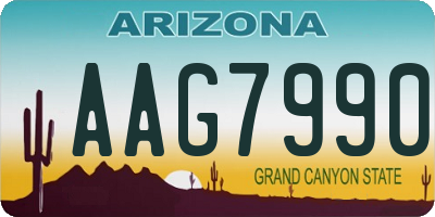 AZ license plate AAG7990