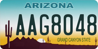 AZ license plate AAG8048