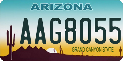 AZ license plate AAG8055