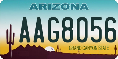 AZ license plate AAG8056