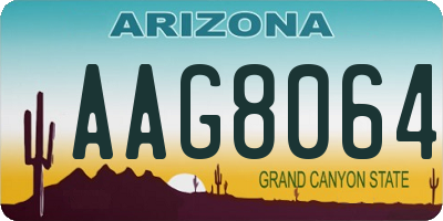 AZ license plate AAG8064