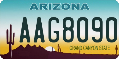 AZ license plate AAG8090