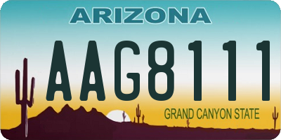 AZ license plate AAG8111